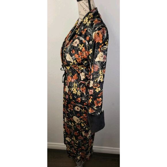 Be Fur Real Faux Fur Kimono Womens OS One Size Floral Velour Victorian Gothic - Picture 9 of 14